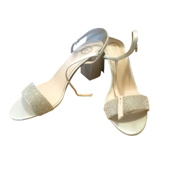 NEW I.Miller Silver Rhinestone Sandals Size 10 - Picture 2 of 8